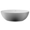 Alfi Brand 67" White Oval Solid Surface Smooth Resin Soaking Bathtub AB9941 - alternate 1